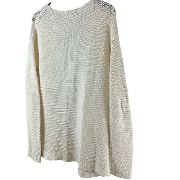 Roxy Ivory/Cream Open Front Chunky Open Knit Cardigan Casual Boho Medium - Picture 6 of 6